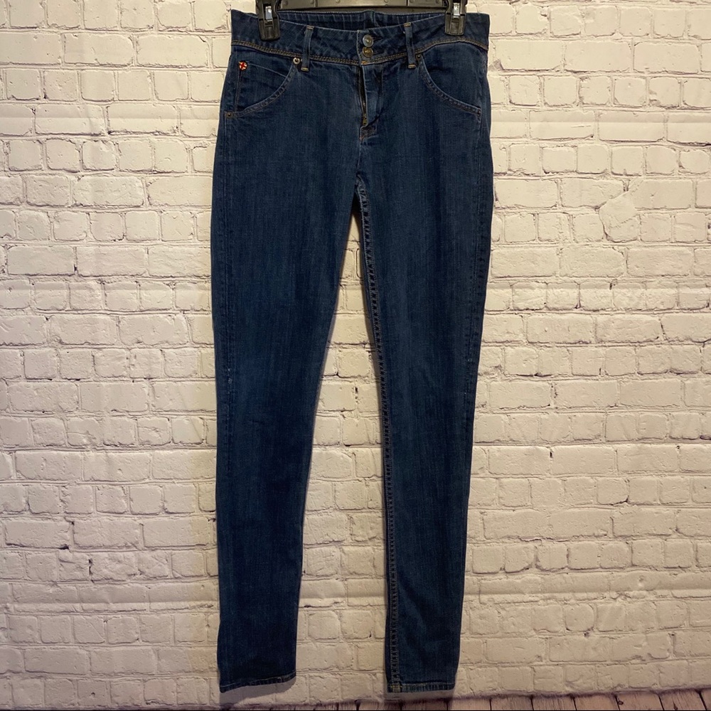 Hudson Midrise Blue Jeans size 29 Collin Skinny